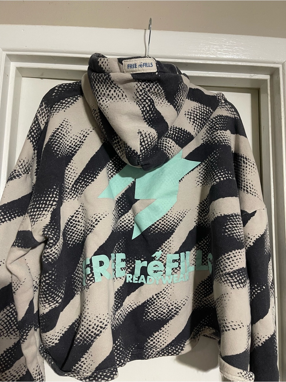 FREE reFILLS Readywear Abstract Gradient Hoodie Men's XL Teal Star Graphic